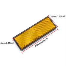 Afbeelding in Gallery-weergave laden, Reflector Rechthoek Oranje – 87×32 mm – Plakrand