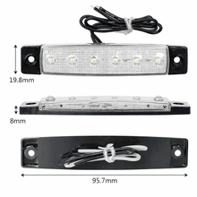Afbeelding in Gallery-weergave laden, Zijmarkeringslamp Wit – 6 LED – 24V