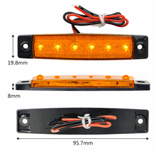 Afbeelding in Gallery-weergave laden, Zijmarkeringslamp Oranje – 6 LED – 24V