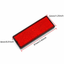 Afbeelding in Gallery-weergave laden, Reflector Rechthoek Rood – 87×32 mm – Plakrand