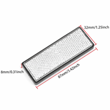 Afbeelding in Gallery-weergave laden, Reflector Rechthoek Wit – 87×32 mm – Plakrand